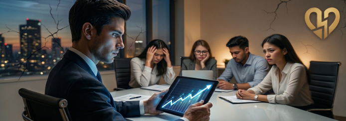 CHRO menganalisis dashboard metrik psychological safety dan retensi staf untuk mitigasi risiko kepemimpinan.